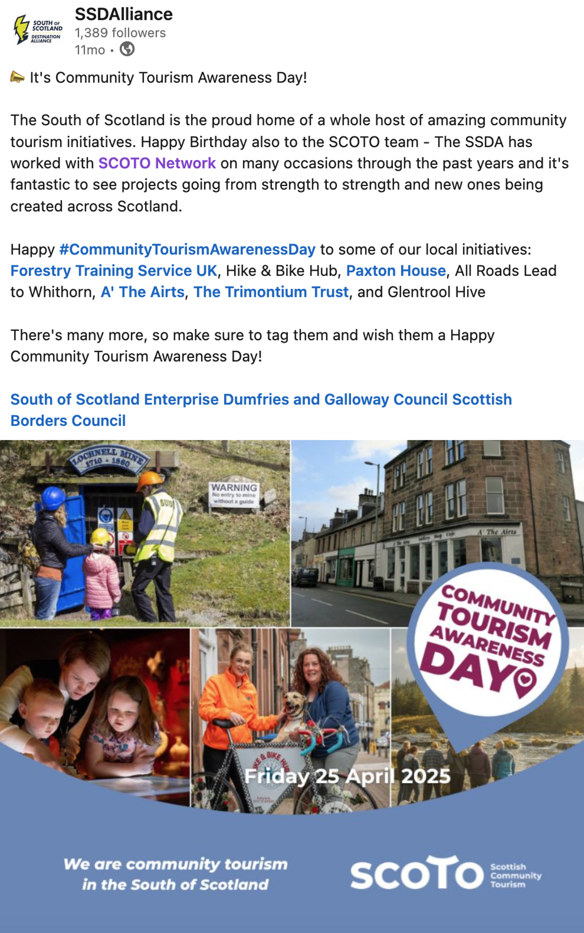South of Scotland Destination Alliance's post from last year.